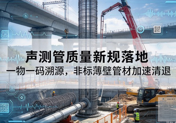 安定声测管质量新规落地，一物一码溯源，非标薄壁管材加速清退